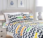 Elegant Comfort Luxury Soft Bed Sheets Chevron Pattern - 1500 Premium Hotel Quality Microfiber Softness Wrinkle and Fade Resistant (6-Piece) Bedding Set, Queen, Chevron Colorful