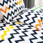 Elegant Comfort Luxury Soft Bed Sheets Chevron Pattern - 1500 Premium Hotel Quality Microfiber Softness Wrinkle and Fade Resistant (6-Piece) Bedding Set, Queen, Chevron Colorful