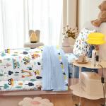 Helloosuu 4-Piece Toddler Comforter Set for Boys,Construction Excavator Bedding Comforter Set Equipment Trucks Car Sheet Set,Ultra Soft and Fluffy,Cartoon Truck Cars Bedding