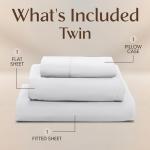 Utopia Bedding Twin Sheet Set 3 Piece Bed Sheets for Twin Size Bed, Hotel Luxury, Extra Soft, Cooling Bed Sheets - Wrinkle, and Fade Resistant (White)