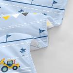 Helloosuu 4-Piece Toddler Comforter Set for Boys,Construction Excavator Bedding Comforter Set Equipment Trucks Car Sheet Set,Ultra Soft and Fluffy,Cartoon Truck Cars Bedding