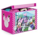 Delta Children Disney Minnie Mouse 4-Piece Toddler Room-in-a-Box Set – Includes Sleep and Play Toddler Bed, Table, 1 Chair and Toy Box, Pink