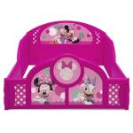 Delta Children Disney Minnie Mouse 4-Piece Toddler Room-in-a-Box Set – Includes Sleep and Play Toddler Bed, Table, 1 Chair and Toy Box, Pink