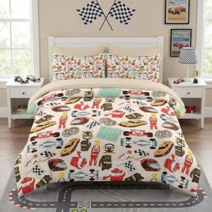Race Car Comforter Set for Kids and Adults