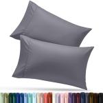 Pillow Covers by Utopia Bedding - Queen Size 2-Pack – Soft Brushed Microfiber – Perfect for Hospitals, Hotels, Guest Rooms – Oeko-TEX Certified, 20x30 Inches (Grey)