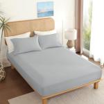 Dreava Grey Queen Sheet Set - Soft Breathable Microfiber Bed Sheets with Extra Deep Pocket, Luxury Hotel Cooling Bedding, Oeko-Tex Certified Wrinkle Free 4 Piece