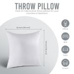 Utopia Bedding 16x16 Pillow Inserts, Set of 2, White – Indoor Decorative Throw Pillows for Bed, Sofa & Couch – Soft, Supportive & Fluffy Cushion Inserts