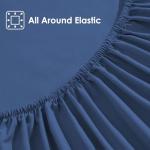 ClevaHome Sheet Set Twin Size, 3-Piece Bedding, Lightweight & Super Soft Easy Care Microfiber– Shrinkage & Fade Resistant Bedding Set with 14'' Deep Pockets (Navy Blue)