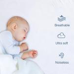 SPRINGSPIRIT King Mattress Protector, King Size Mattress Cover Protector Waterproof with Deep Pocket up to 14’’, King Size Bed, Noiseless & Skin-Friendly Fitted Sheet Only, White