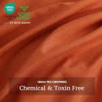 JSD Burnt Orange Duvet Cover Set Queen Size, 3 Piece Duvet Cover with Pillow Shams, Soft Brushed Microfiber Zipper Closure, Comforter Not Included