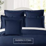 Nestl Soft Pillow Shams Set of 2 - Double Brushed Microfiber Pillow Covers - Hotel Style Premium Bed Pillow Cases, with 1.5” Decorative Flange, King 20"x36" - Navy