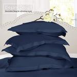 Nestl Soft Pillow Shams Set of 2 - Double Brushed Microfiber Pillow Covers - Hotel Style Premium Bed Pillow Cases, with 1.5” Decorative Flange, King 20"x36" - Navy