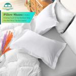 Queen Pillow Shams Set of 2 White 100% Egyptian Cotton 600 Thread Count Soft & Skin Friendly White Pillow Shams Queen Size 20x30 Cushion Cover Cases Decorative Pillow Shams for Bed