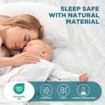 5-Sided Waterproof Mattress Protector, Queen Size Quilted Bamboo Rayon Mattress Cover, Breathable Cooling Noiseless Bed Fitted Sheets, Soft Bedding Pad with Deep Pocket Up to 18"