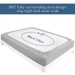 Magik & Kover Queen Mattress Protector Waterproof Cover 2 Pack, Waterproof Bed Queen Fitted Sheet Only, Machine Washable Deep Pocket Mattress Covers for Bed with Elastic Rubber Band, Grey