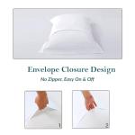 Queen Pillow Shams Set of 2 White 100% Egyptian Cotton 600 Thread Count Soft & Skin Friendly White Pillow Shams Queen Size 20x30 Cushion Cover Cases Decorative Pillow Shams for Bed