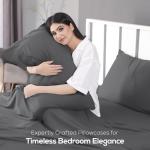 Utopia Bedding Queen Sheet Set - Jersey Knit Sheets 4 Piece – Cotton – Soft T-Shirt Stretchy Sheets (Dark Grey)