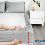 Magik & Kover Queen Mattress Protector Waterproof Cover 2 Pack, Waterproof Bed Queen Fitted Sheet Only, Machine Washable Deep Pocket Mattress Covers for Bed with Elastic Rubber Band, Grey