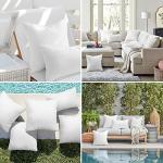 Ashler Outdoor Pillows, 18 x 18 Pillow Inserts Set of 4, Waterproof Throw Pillow Inserts Hypoallergenic for Patio, Water Resistant Indoor Outdoor Decorative