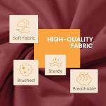 USXIBEI Queen Size 4 Piece Sheet Set - Comfy Breathable & Cooling Bed Sheets Set, Soft and Wrinkle Free, Deep Pockets, Easy & Secure Fit, Hotel Luxury Bedding for Women, Men - Oeko-Tex - Burgundy