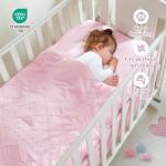 Wowelife Baby Girl Crib Bedding Set, Boho 3-Piece Crib Comforter Set for Girls, Ruffle Baby Nursery Bedding Set Include Quilted Comforter, Crib Skirt and Sheet, Pink