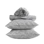 Kenneth Cole - King Size Sheet Set, Crisp & Cool Bedding with a Light and Breathable Feel, 4 Piece Bed Sheets with Deep Pocket Fitted Sheet & Matching Pillowcases (Sketchy Check Grey)