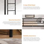 Sturdy Twin Over Twin Metal Bunk Bed (Black)