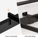 Sturdy Twin Over Twin Metal Bunk Bed (Black)