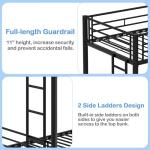 Twin Over Twin Metal Bunk Bed with Trundle