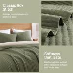 Olive Green Queen Quilt Set with Pillow Shams