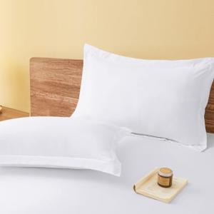 White Microfiber Pillow Shams Set of 2