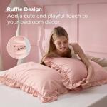Blush Pink Ruffle Pillow Cases Set of 2