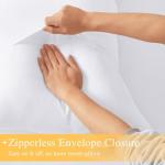 White Microfiber Pillow Shams Set of 2