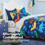 Dinosaur Twin Comforter Set for Kids - 5 Pieces