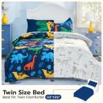 Dinosaur Twin Comforter Set for Kids - 5 Pieces