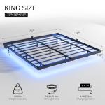 OLEVS King Size LED Bed Frame with Charging Station