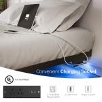 OLEVS King Size LED Bed Frame with Charging Station