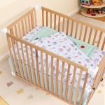 Haleeone 3 Piece Baby Crib Bedding Set - Elephant