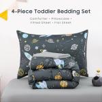 Space Rocket Toddler Bedding Set - 4 Pieces