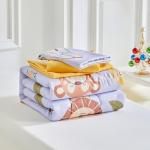 Joyreap 4-Piece Cartoon Zoo Toddler Bedding Set