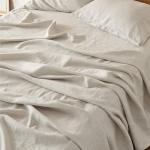 Bedsure Linen Sheets - Queen Size Bed, Blend from Linen Cotton Bedsheets, Breathable Cotton Bedsheets, Gifts for All Seasons, 4 Pieces, Linen
