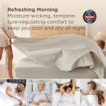 Bedsure Linen Sheets - Queen Size Bed, Blend from Linen Cotton Bedsheets, Breathable Cotton Bedsheets, Gifts for All Seasons, 4 Pieces, Linen