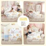 Erosebridal Rainbow Comforter Set for Kids