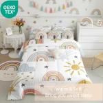 Erosebridal Rainbow Comforter Set for Kids