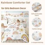 Erosebridal Rainbow Comforter Set for Kids