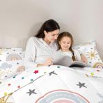 Erosebridal Rainbow Comforter Set for Kids