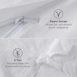 Bedsure Soft White Queen Duvet Cover Set