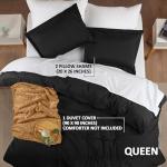 Utopia Bedding Queen Duvet Set - Black 3 Pieces