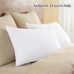 PHF Cotton Waffle Pillow Shams, 2 Pack, White