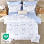 Floral Queen Comforter Set 7 Pieces - Blue Rose